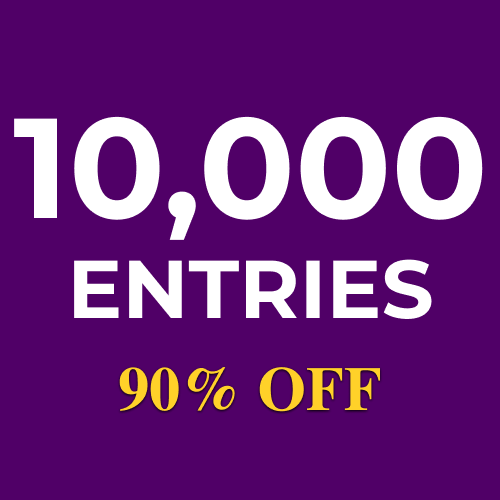 $10 Entries to Win (1,000x Value) (90% OFF)
