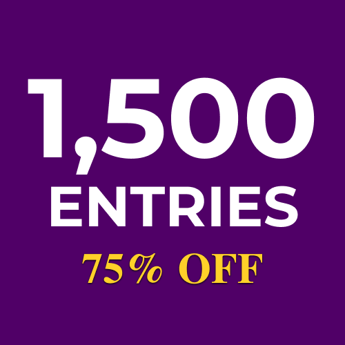 1,500 More Entries Pack (75% OFF)