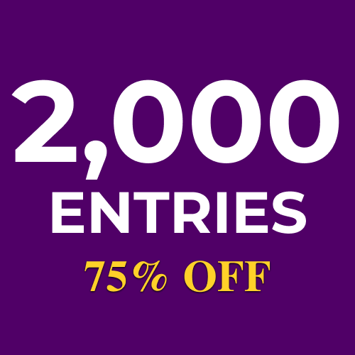 $5 Entries to Win (400x Value) (75% OFF)