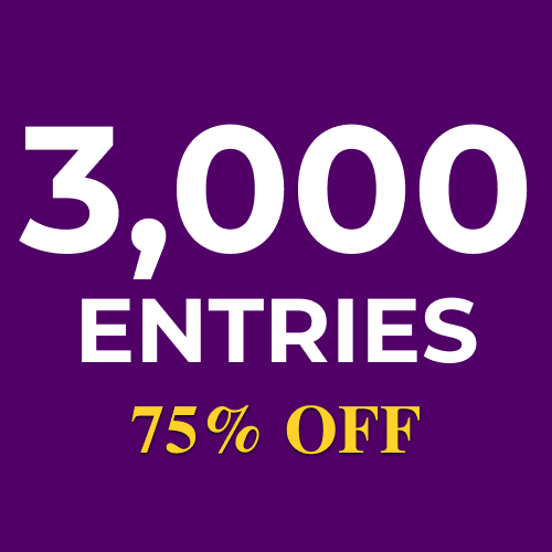 3,000 More Entries Pack (75% OFF)