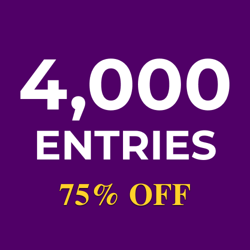 4,000 More Entries Pack (75% OFF)
