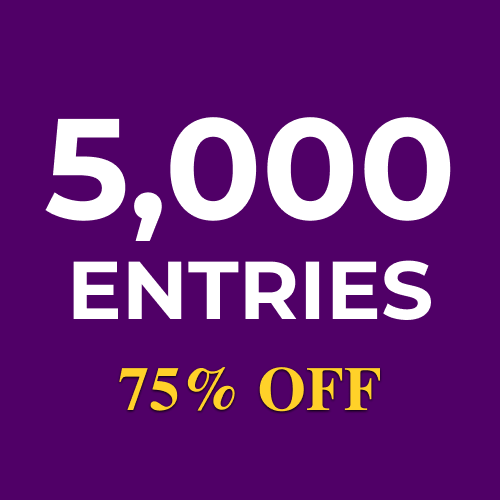 5,000 More Entries Pack (75% OFF)