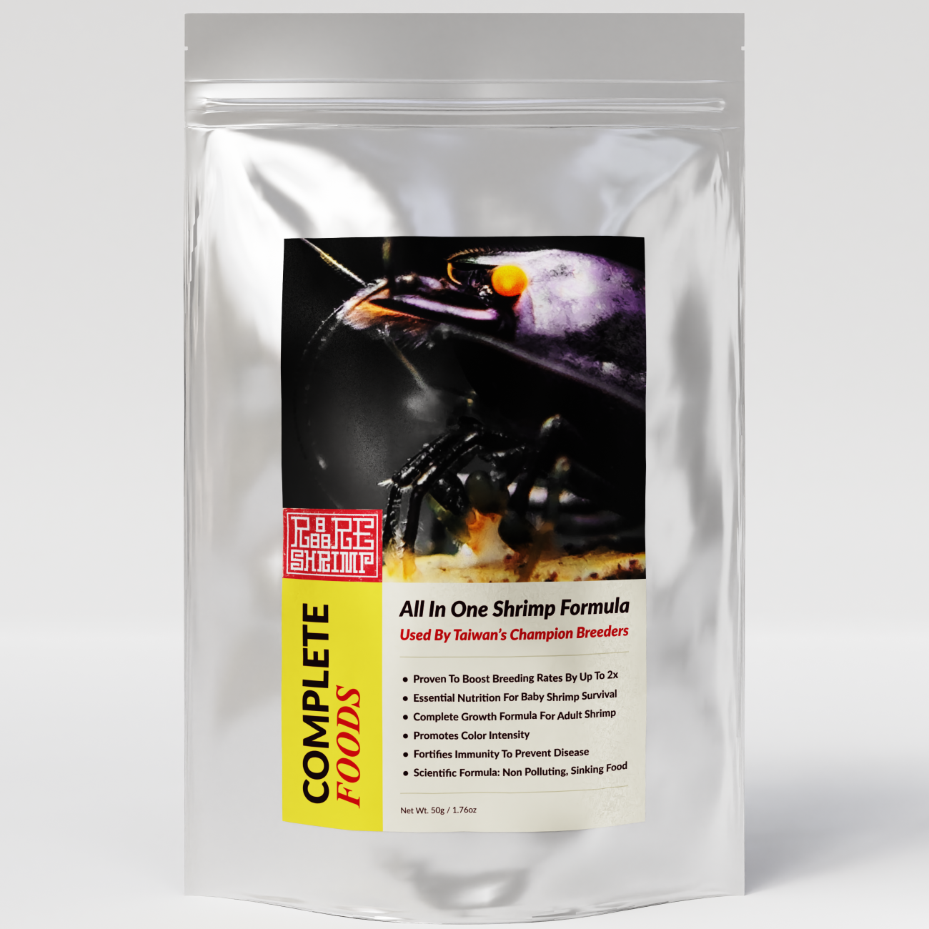 Rare Shrimp Professional Shrimp Food for Crystal Shrimp, Caridina, Neocaridina, Ornamental Shrimp - 5 gram SAMPLE PACK