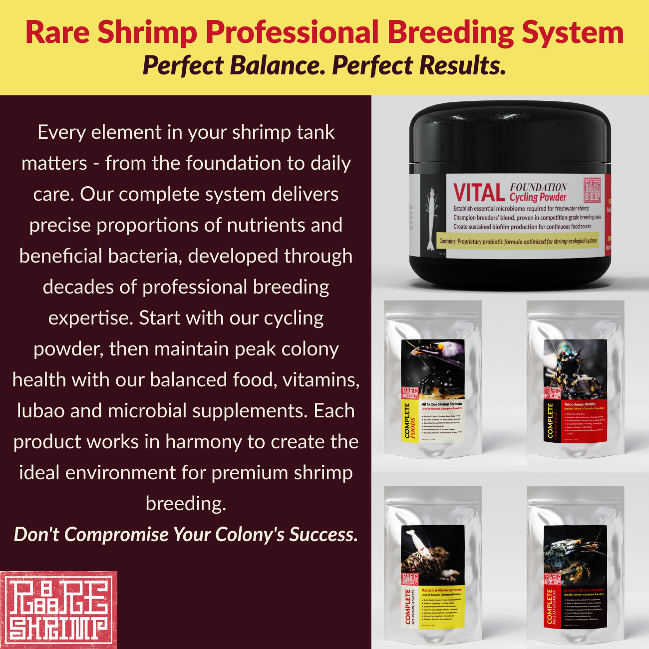 Rare Shrimp Professional Shrimp Food for Crystal Shrimp, Caridina, Neocaridina, Ornamental Shrimp - 5 gram SAMPLE PACK